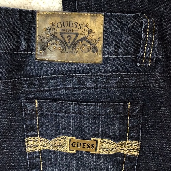 Guess dark blue bootcut jeans 27 - Picture 3 of 8